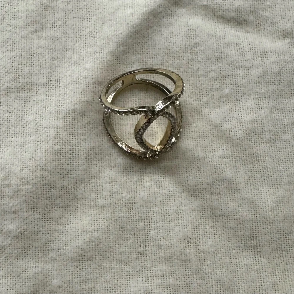 Silver and Gold Geometric Ring